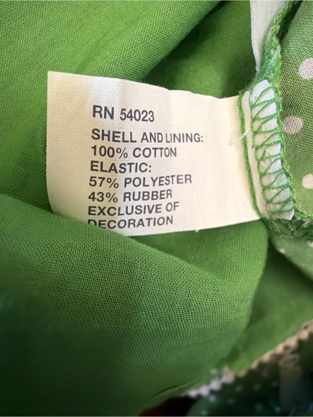 Gap Kids Green Polka Dot Cotton Dress White Trim XXL 14-16 Girls